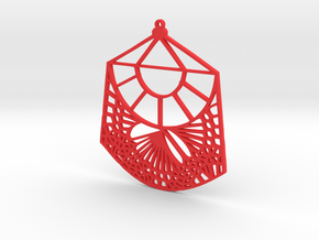Fawn Qiu Voronoi Pattern (001d) in Red Processed Versatile Plastic