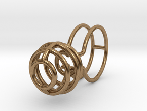BALL RING - SIZE 8 in Natural Brass