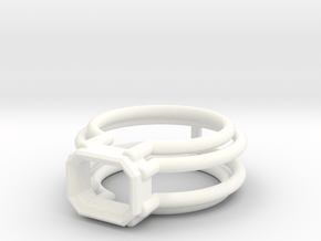 EMPTY RING - SIZE 8 in White Processed Versatile Plastic