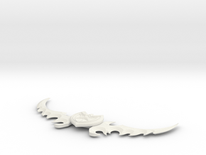 Miniature Illidan Stormrage Warglaive Blade -10 cm in White Natural Versatile Plastic