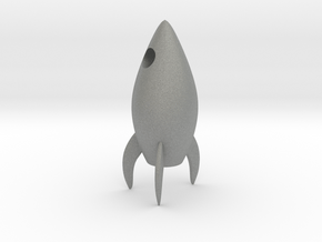 Rocket pendant in Gray PA12