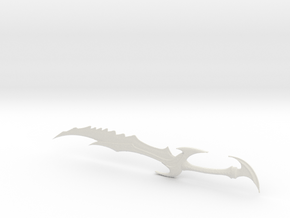 Miniature Daedric Sword - Skyrim Elder Scroll in White Natural Versatile Plastic