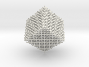 4096 Tetrahedron Grid in White Natural Versatile Plastic