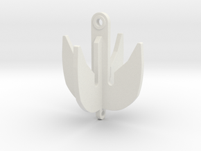 Chain grapnel hook - SWL 250 Ton - 1:50 in White Natural Versatile Plastic