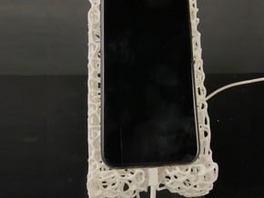 Lattice Structured Phone Stand in Tan Fine Detail Plastic