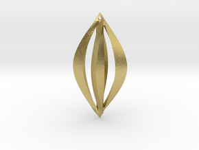 Geometric Earrings in Natural Brass