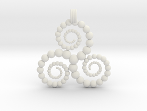 Triskelion in White Natural Versatile Plastic