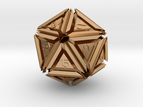 Dice: D20 edition 5 in Polished Bronze