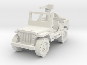 Jeep willys 30 cal (window up) 1/72 in White Natural Versatile Plastic