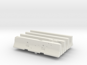 Jersey barrier (x4) 1/100 in White Natural Versatile Plastic