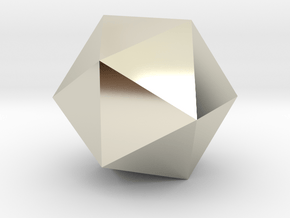 Icosahedron-Tri in 14k White Gold