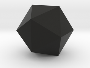 Icosahedron-Tri in Black Natural Versatile Plastic