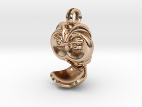 OWL in 14k Rose Gold Plated Brass