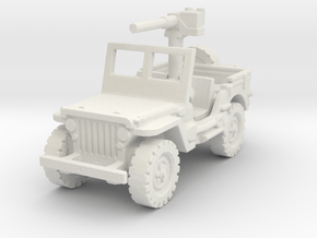 Jeep Willys 50 cal (window up) 1/120 in White Natural Versatile Plastic