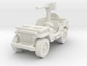 Jeep Willys 50 cal (window down) 1/100 in White Natural Versatile Plastic