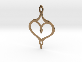 :Perfect Valentine: Pendant in Natural Brass