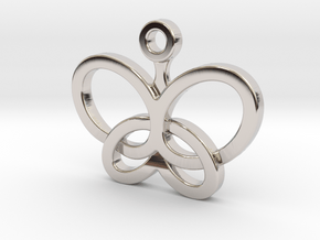 Custom Logo Charm in Rhodium Plated Brass