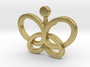 Custom Logo Lapel Pin in Natural Brass