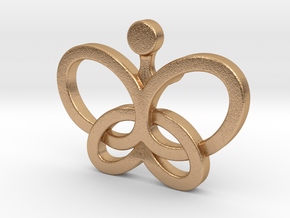 Custom Logo Lapel Pin in Natural Bronze