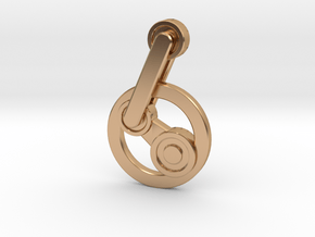 Steam Keychain in Polished Bronze