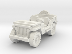 Jeep willys (window down) 1/100 in White Natural Versatile Plastic