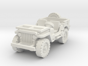 Jeep willys (window down) 1/56 in White Natural Versatile Plastic