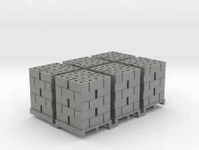 Pallet Of Cinder Blocks 5 High 6 Pack 1-87 HO Scal in Gray PA12