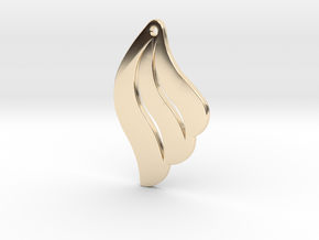 Earring shape 2 in 14k Gold Plated Brass: Medium