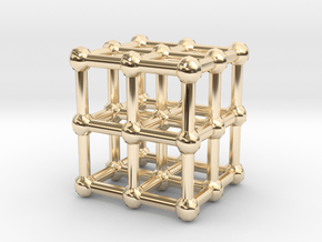 cube matrix in 14K Yellow Gold