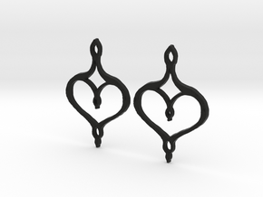 :Perfect Valentine: Earrings in Black Natural Versatile Plastic