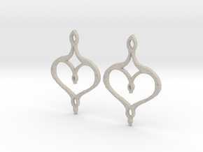 :Perfect Valentine: Earrings in Natural Sandstone