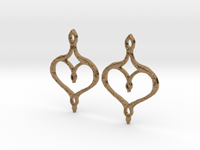 :Perfect Valentine: Earrings in Natural Brass