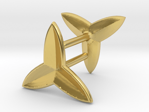 Fleur De Lys Earring set in Polished Brass