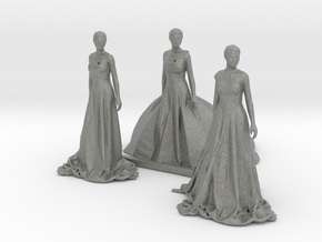 S Scale Long Dress Females in Gray PA12