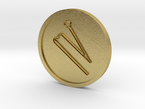 Agiel Intelligence of Saturn Coin in Natural Brass