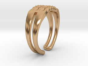 Twisted ring in Polished Bronze