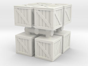 Wood crate prop (x8) 1/100 in White Natural Versatile Plastic