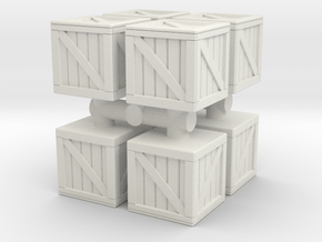 Wood crate prop (x8) 1/56 in White Natural Versatile Plastic