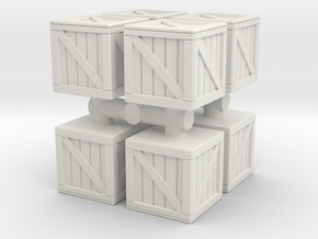 Wood crate prop (x8) 1/200 in White Natural Versatile Plastic