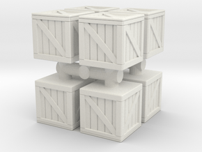 Wood crate prop (x8) 1/220 in White Natural Versatile Plastic