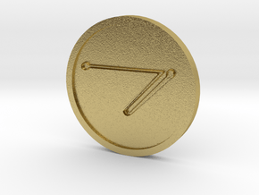 Zazel Spirit of Saturn Coin in Natural Brass