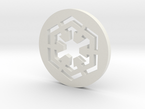 Sith Symbol in White Natural Versatile Plastic