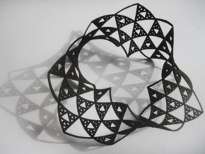 Sierpinski Triangle Mobius in Black Natural Versatile Plastic
