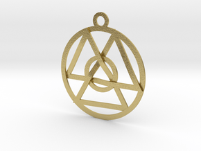 Transcendence Pendant 1.5" in Natural Brass