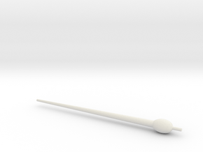 Laser beam with Pin 5mm in White Natural Versatile Plastic