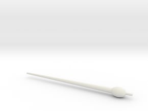 Laser beam with Pin 5mm in White Natural Versatile Plastic