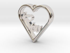 Heart Pendaut in Platinum: Large