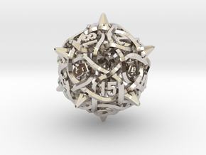 Thorn d20 V2 in Rhodium Plated Brass