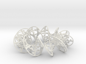 Jigsaw Helicoid Circle in White Natural Versatile Plastic