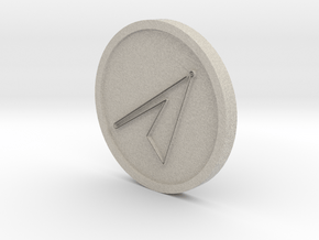 Graphiel Intelligence of Mars Coin in Natural Sandstone